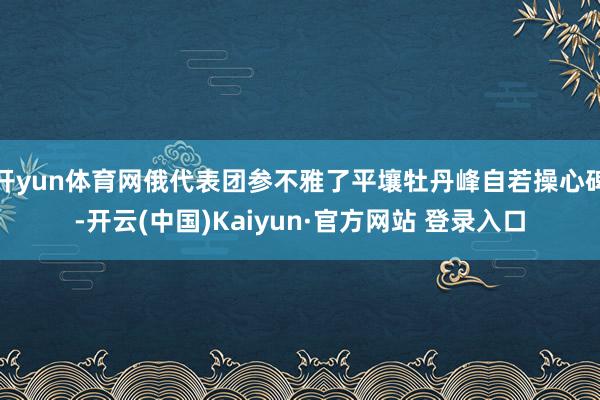 开yun体育网俄代表团参不雅了平壤牡丹峰自若操心碑-开云(中国)Kaiyun·官方网站 登录入口