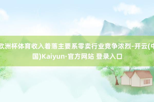 欧洲杯体育收入着落主要系零卖行业竞争浓烈-开云(中国)Kaiyun·官方网站 登录入口