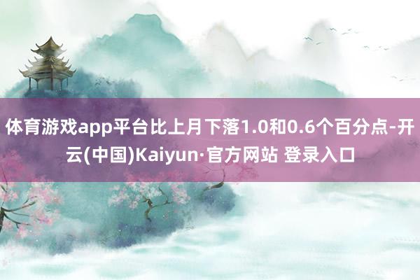 体育游戏app平台比上月下落1.0和0.6个百分点-开云(中国)Kaiyun·官方网站 登录入口