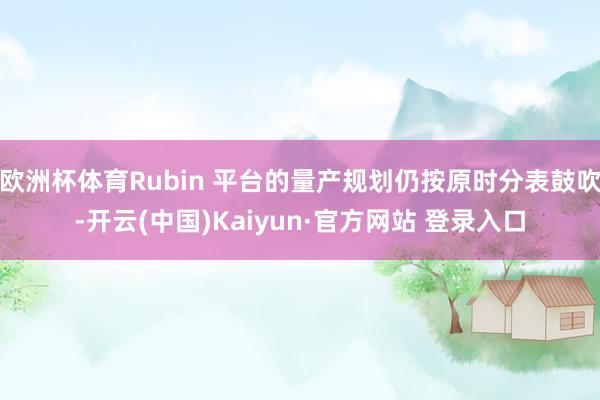 欧洲杯体育Rubin 平台的量产规划仍按原时分表鼓吹-开云(中国)Kaiyun·官方网站 登录入口