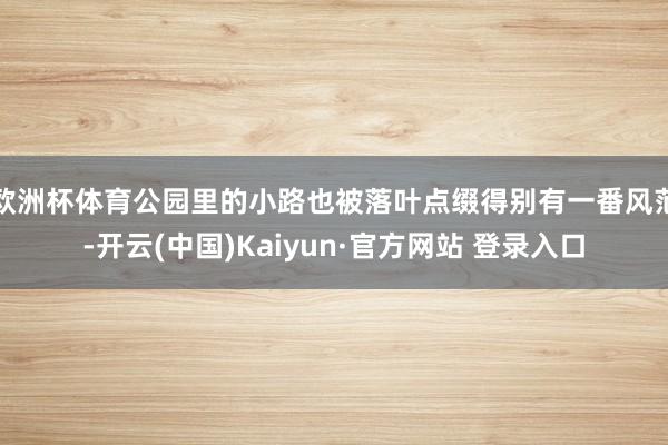 欧洲杯体育公园里的小路也被落叶点缀得别有一番风范-开云(中国)Kaiyun·官方网站 登录入口