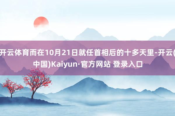 开云体育而在10月21日就任首相后的十多天里-开云(中国)Kaiyun·官方网站 登录入口