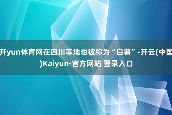 开yun体育网在四川等地也被称为“白薯”-开云(中国)Kaiyun·官方网站 登录入口