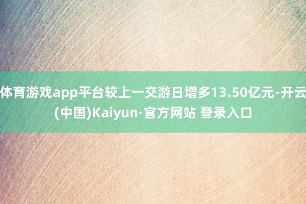 体育游戏app平台较上一交游日增多13.50亿元-开云(中国)Kaiyun·官方网站 登录入口