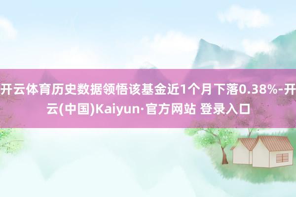 开云体育历史数据领悟该基金近1个月下落0.38%-开云(中国)Kaiyun·官方网站 登录入口