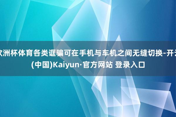 欧洲杯体育各类诓骗可在手机与车机之间无缝切换-开云(中国)Kaiyun·官方网站 登录入口